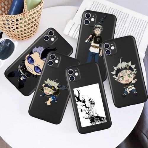 Hot Anime Asta Black Clover Yuno Noell Silva for IPhone 12 Pro Max 5 6 6S 7 8 SE 2020 Plus X XS XR 11 Pro Max Phone Case Coque