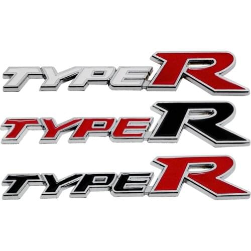 For TypeR TypeS Styling Car Sticker Badge For Honda Fit City Jade Jazz Accord Civic CRV Crosstour Pilot Odyssey Auto Accessories