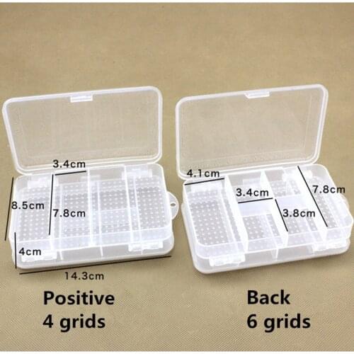 2-sided case open at the top and bottom Plastic Storage Box Jewelry Earring Bead Screw Holder Case Display Organizer Container