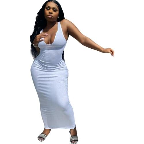 Fastmango Solid Summer Dresses