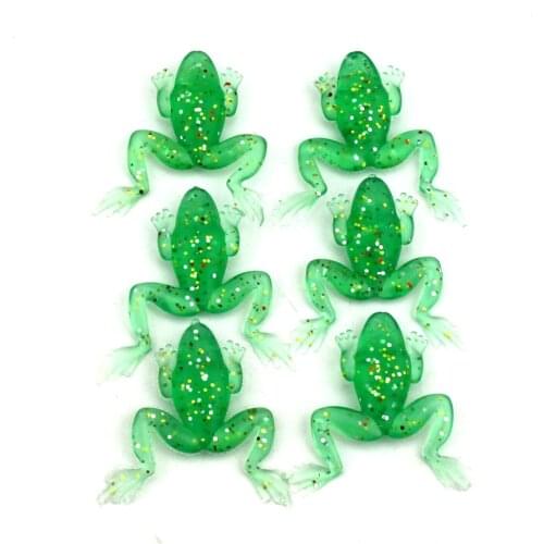 HENGJIA 10PCS Small Frog Soft Bait 5G Isca Artificial Fishing Tackle Topwater With Sneakhead Simulation Bait