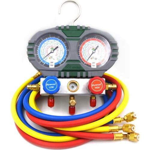 R22 R134a R404A R407c Manifold Gauge Set With Hose For Household Automobile A/C Air Conditioning Tool HVAC