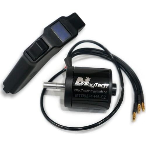 Maytech Sealed Cover 6374 Motor 10mm Shaft 170KV DIY Esk8 MTSKR2005WF Waterproof Hand Remote PWM PPM Signal Electric Skateboard