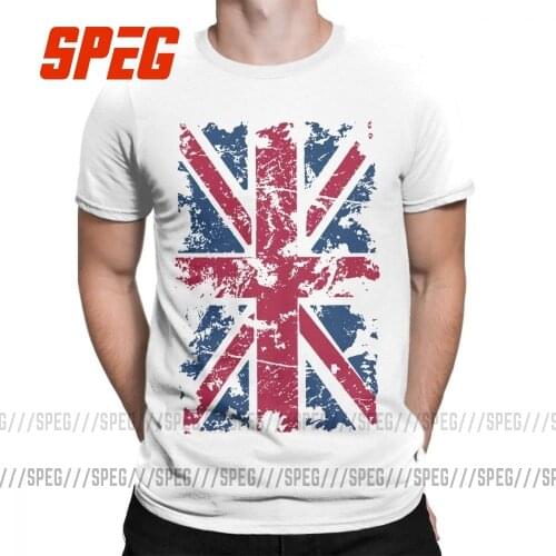 Union Jack T Shirt Men 2018 New Fashion UK Flag Retro Casual Tees Round Neck Mens 100% Cotton Short Sleeve Plus Size Tops
