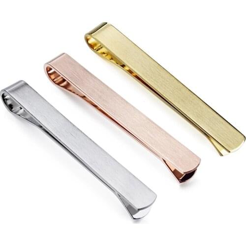 HAWSON Mens Tie Clips Fashion Brushed Necktie Bar Pin for Skinny Tie Clamp Clasp Business Jewelry