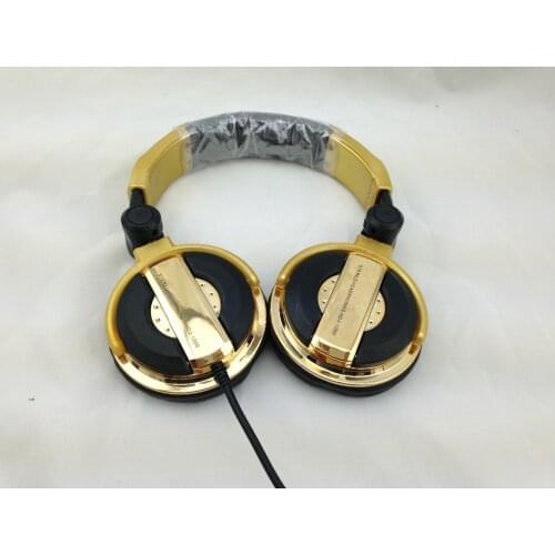 DJ headphones big fone de ouvido noise isolating ecouteur professional monitoring casque audio golden oordopjes wired headset