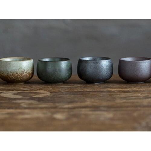 Kiln Zen Meditation Teacup Five Elements Tea Cup Handmade Ceramics Tea Master Cup, Ming Cup