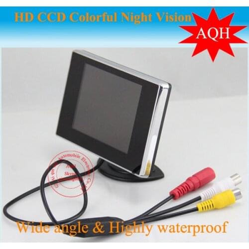 Promotion 4.3 inch vehicle monitor for car rearview camera (av-in RCA) 2 video input Free shipping