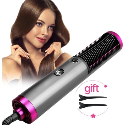 3 In 1 hot-air brush hair Salon straightener fast Hair Dryer hot air comb straightener hair comb Hairdryer Hairstyling Tools