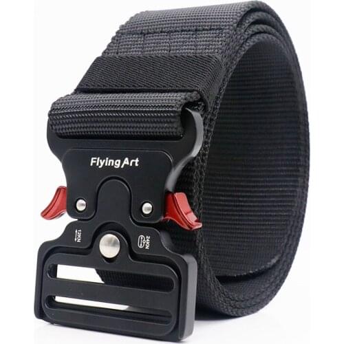 Mens Tactical Wide Belt Army Combat Training Nylon Belt Metal Buckle Strap Outdoor Hunting Canvas Casual Belt Mens Belt