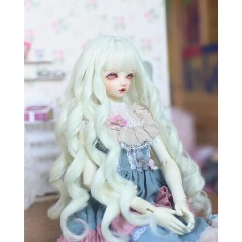 [wamami] 15# Blonde/Grey/Black Wig/WavyWig/ For 1/4 MSD 1/3 SD DZ AOD BJD Dollfie