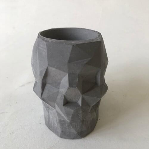 Silicone Mold 3D Ghost Skull Flowerpot Diy Concrete Mold Resin Plaster Crafts Decoration Chocolate Candle Mold