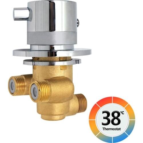 1 Way Output Thermostatic Brass Shower Faucets Wall Mounted Cold&Hot Water Mixing Valve Mixer Tap Thermostatic Shower Valve