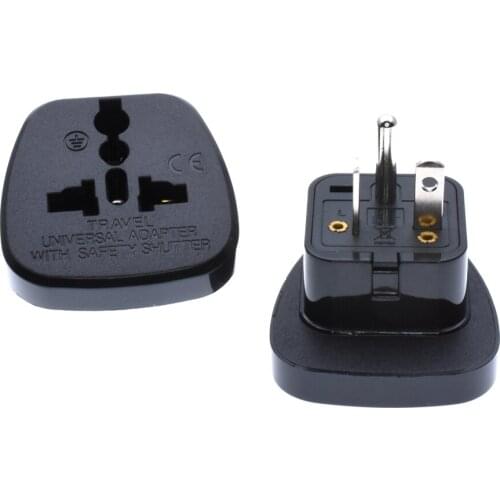 Universal T Rewireable NEMA 5-20P america power converter eu us au uk to USA power adaptor plug