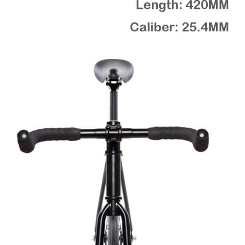 Fixie Bike Handlebar 25.4mm 420mm Road Bike TT Handlebar Aluminum Alloy Single Speed Bike Track Bicycle Rest Handle Bar Parts