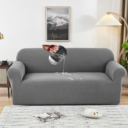 Waterproof thick sofa protector Jacquard solid printed sofa covers for living room couch cover corner sofa slipcover L shape