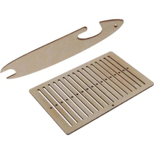 1 Set Handcraft Belt Wooden Weaving Looms Kit, Mini Multifunctional Craft Tapestry Woven Machine for Knitting Supplies