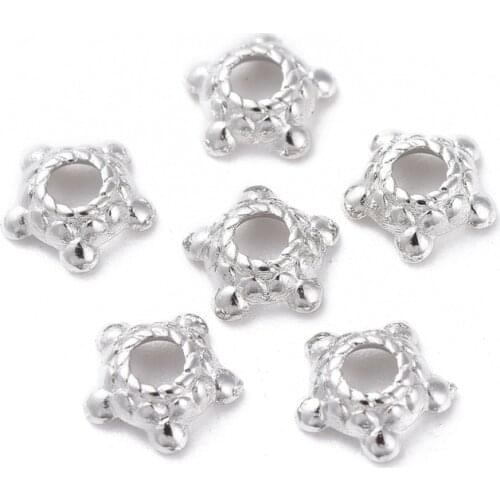 1000pcs Tibetan Silver Beads Caps Lead Free & Cadmium Free Bead End Caps Findings for Earring Jewelry Making 6x3x2mm