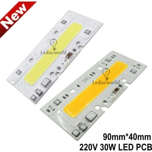 2pcs 30W 220V LED COB Rectangle Integrated IC Light Source COB Light IP65 Warm White Cold White For DIY LED Floodlight