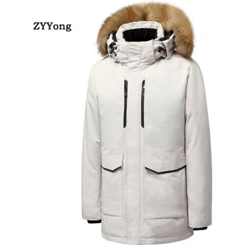 2020 Large size loose coat Men Winter Jacket Men Hooded Cotton Jacket Male Windproof Parka Thick Warm Overcoat Coats Off White