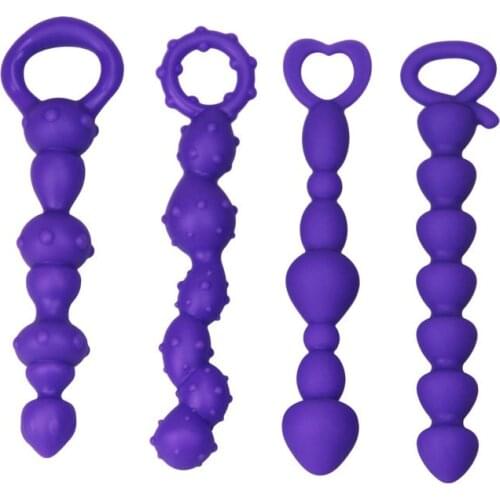 4pcs Anal Dildo Anal Sex Toys for Women Butt Plugs Anal Toys beads plugs Men Adult Products anus sex shop backyard Gay Insert