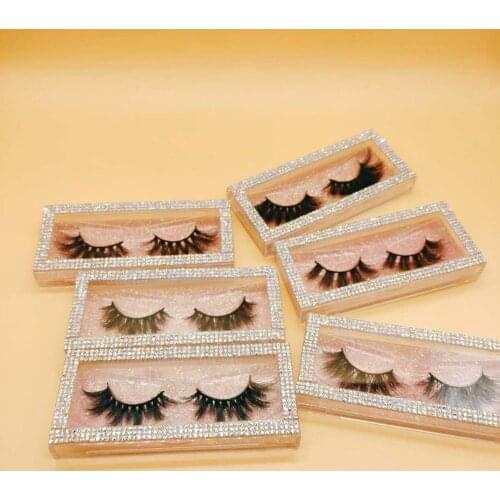 5D Mink Lashes and Bulk Blingbling Glitter Rhinestone AB Color Square Case Wholesale Eyelashes Empty Package Boxes