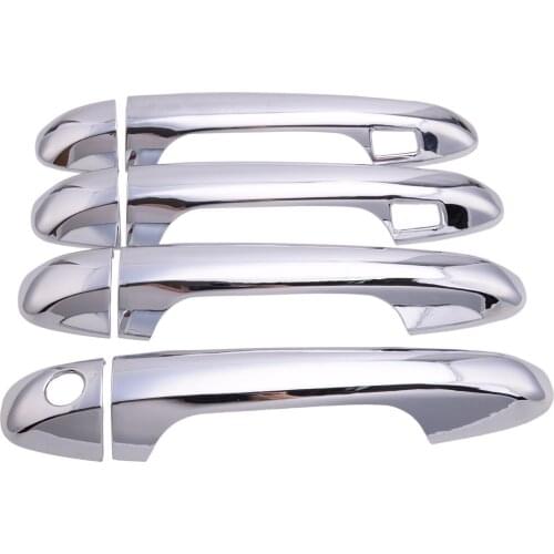 8 Pcs ABS Chrome Door Handle Cover Trim w/ Smart Key fit for Toyota Highlander 2014 2015 2016