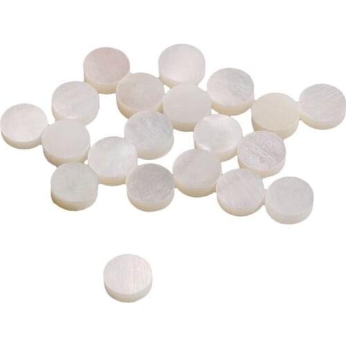White Mother of Pearl Shell Dot Fret Inlay Maker 6mm for Guitar Fingerboard (Pack of 20)