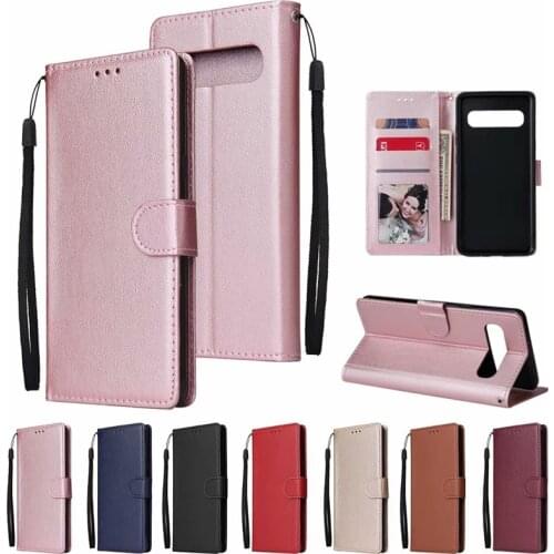 Case For Samsung Galaxy S5 S6 S7 EDGE S8 S9 S10 Plus s10e lite Note 4 5 8 9 Note 10 Plus 5G Cover Flip leather wallet soft case