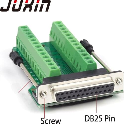 D-SUB Connectors DB25 25Pin Male DB25 Female Adapter Board RS232 Serial to Terminal Signal Module 25Pin PCB Board Connectors