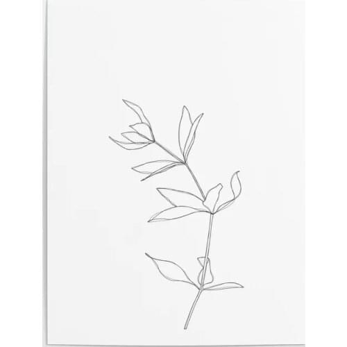 Home Decor Canvas Black Line Beautiful Simple Painting Pictures Wall Art Prints Modular Poster For Living Room No Frame Artwork