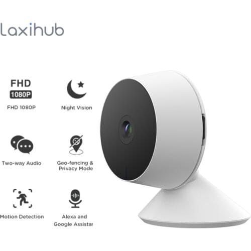 Mini IP Camera WiFi Webcam Baby Monitor with Sound & Motion Detection, 2 Way Audio, Night Vision,Smart Home Surveillance Camera