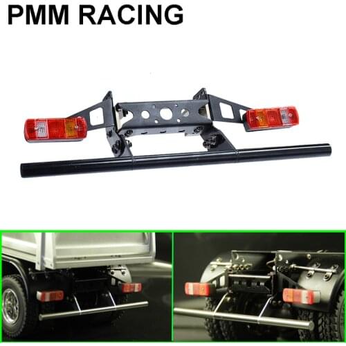 Metal Rear Bump Taillamp Cover Kit For 1/14 Tamiya RC Car Trailer Tipper Dumptruck SCANIA MAN Actros R620 Upgrade Parts