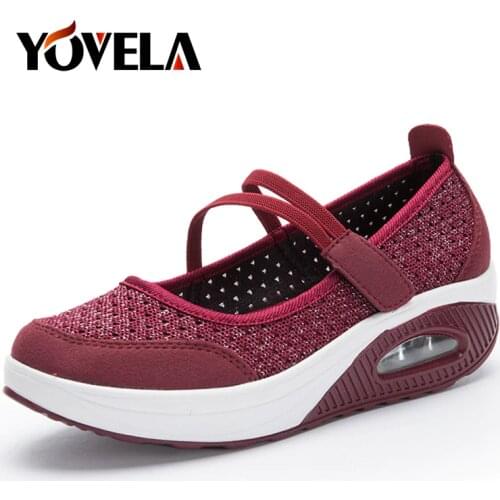 Summer Women Flat Platform Shoes Woman Breathable Mesh Casual Shoes Nurse Sneakers Slip on Platform Walking Shoes for Women