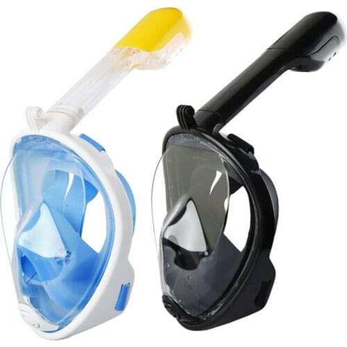 Full Face Snorkel Mask Diving Panoramic Viewing Snorkeling Mask With Action Camera Mount For Adults