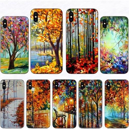 Red Maple Leaf Art Design Soft Mobile Cover For Iphone 11 Pro XS MAX 12 Mini X XRPhone Case SE 2020 8 7 Plus 6 6S 10 5S 5 Shell
