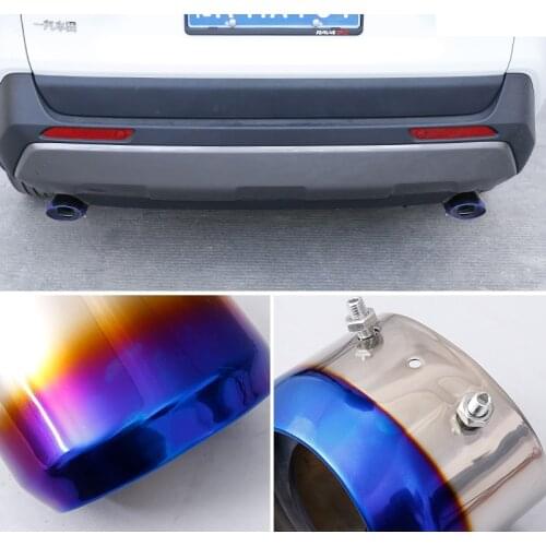 Stainless Car Tail Pipes Exhaust Silencer Frame Cover Muffler Modification For Toyota RAV4 XA50 RAV-4 2019 2020 2021 Accessories