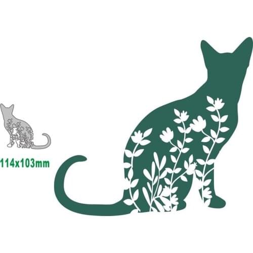 Cat New Metal Cutting Dies for DIY Scrapbooking Album Decorative Embossing Handmade Paper Cards Gift