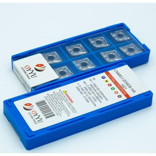 OYYU CNMG CNMG120402 CNMG120404 CNMG120408 HA H01 Carbide Inserts Lathe Cutter for Aluminum and Copper CNC Cutter Turning Tool