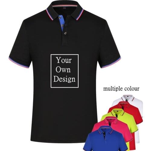 Polo shirt free custom LOGO pattern text summer knitted lapel top mens tooling hotel catering work clothes bottoming shirt 8812