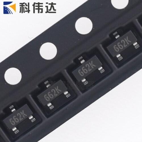 XC6206P332MR (662K) 3.3V/0.5A Silkscreen 662K 3.3V low dropout LDO voltage regulator chip SC662K AMS6206-3.3V SOT-89-3 SOT-23