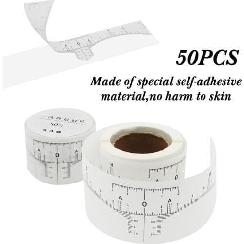 1Roll Disposable Eyebrow Ruler Sticker Adhesive Eyebrow Microblading Ruler Guide Permanent Makeup Tool