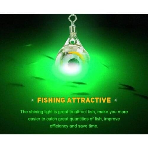 1Pc LED Deep Drop Underwater Eye Shape Fishing Squid Fish Lure Light Flashing Lamp