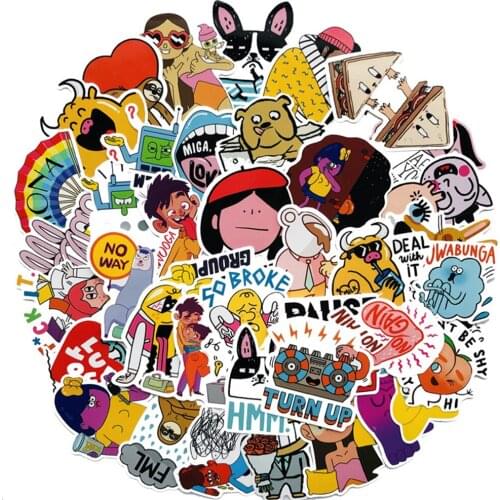 10/30/50 PCS Latest Fun Graffiti Stickers Cute Cartoon Waterproof Suitcase Guitar Toy Decoration Stickers Wholesale
