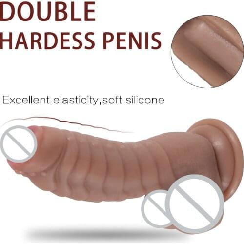 18 Dildo Sex Toy Penis Sucker Couple Masturbator Private Anal Toy Adult Excellent Dick Vibrats Child Dildo Flirting Accessories