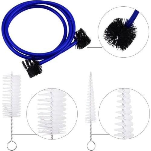 3pcs/ Set for Trumpet Trombone Brass Blowing Nozzle Cleaner Valve Brush Rod Cleaning Kit Musical Instrument Accessories