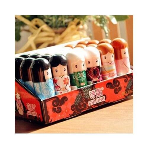 Japan doll lip balm cartoon cute moisturizing anti-crack lip balm multifunctional fruit lip gloss