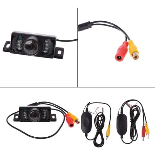 T3ED 2.4G Wireless Car Reverse Rear View Backup Camera 7LED IR Night Vision Parking Kit