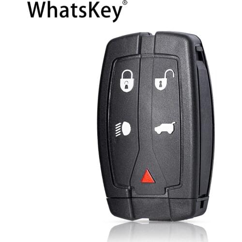 WhatsKey 5 Button Remote Key Shell Fob Case For Land Rover Discovery 4 Sport Evoque Freelander 2 3 LR2