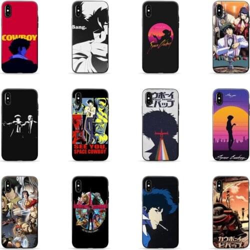 Space Cowboy Bebop Amine Phone Case for iPhone 7 8 11 12 Pro X XS Max XR Samsung A S 10 20 30 50 70 Plus pro funda
